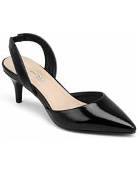 Spot on - Pointed Toe Slingback Kitten Heel Court Shoes - Lyst