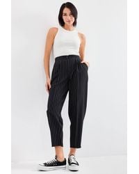 Bigdart - High Waist Striped Pleated Ankle Pants - Lyst