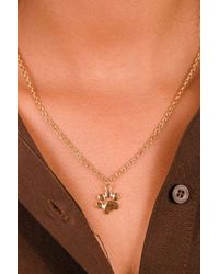 The Colourful Aura - Cat Paw Dog & Kitten Lovers Animal Footprint Pendant Necklace - Lyst