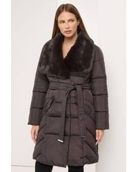 Star by Julien MacDonald - Fur Collar Padded Coat - Lyst