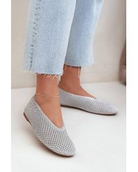 Love Lace - Office Round Toe Mesh Comfortable Ballet Pumps - Lyst