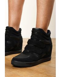 Where's That From - 'Hitop' Wedge Trainers With A Front Lace Up - Lyst