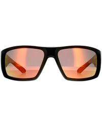Dragon - Wrap Matte Black Lumalens Orange Ion Polarized Sunglasses - Lyst