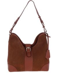 Ashwood Leather - 'Tesoro Toscano' Top Zip Soft Suede Leather Shoulder Bag - Lyst