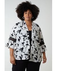 Blue Vanilla - Plus Size Kimono Top With Lace At Sleeve - Lyst