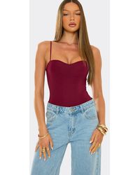 EGO - Strappy Sweetheart Neckline Bodysuit - Lyst