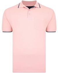 KAM Jeanswear - Big Size Tipped Polo Shirt With Pocket For - Lyst