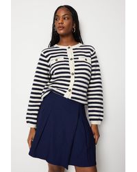 Warehouse - Knitted Stripe Pocket Cardigan - Lyst