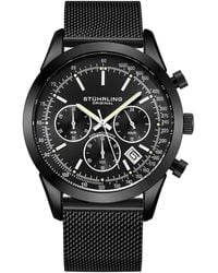 Stuhrling - Rialto Chronograph Watch Quartz With Tachymeter 44Mm Case Mesh Bracelet - Lyst