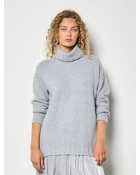 Apricot - Oversized Roll Neck Tunic Jumper - Lyst