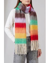 SARTA - Multicoloured Stripe Heavyweight Winter Scarf - Lyst
