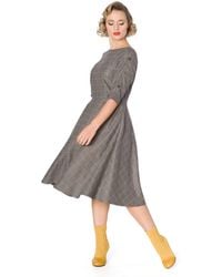 Banned Retro - Cheeky Check Fit & Flare Dress - Lyst