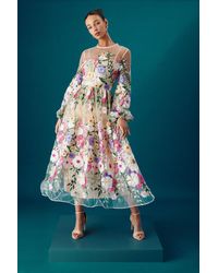 Coast - Muse Long Sleeve Embroidered Maxi Dress - Lyst