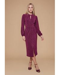 Dorothy Perkins - Petite Dp Luxe Keyhole Detail Sparkle Jersey Midi Dress - Lyst