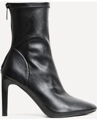 Linzi - West Faux Leather Pointed Stretch Heeled Ankle Boot - Lyst