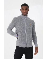 Brave Soul - Funnel Neck Zip Through Knitted Jumper - Lyst