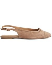 Dune - Wide Fit 'Hanna' Suede Ballet Pumps - Lyst