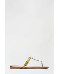 Dorothy Perkins - Yellow Leather July Gemstone Toe Post - Lyst