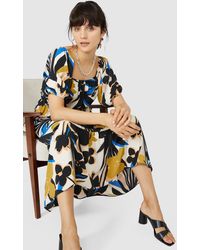 PRINCIPLES - Abstract Floral Puff Sleeve Maxi Dress - Lyst
