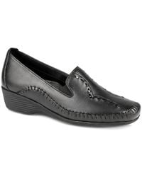 Pavers - Leather Wedge Loafers - Lyst
