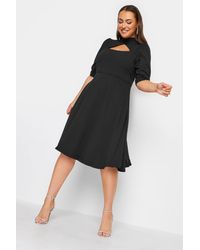 Yours - Cut Out Detail Skater Dress - Lyst