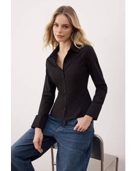 WOVCOR - Waist-Fitted Cotton Woven Shirt - Lyst