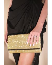 Where's That From - 'eben' Diamante Foldover Clutch Bag - Lyst