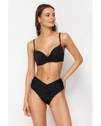 WOVCOR - V Cut High Waist Shaping Bikini Bottom W/ Contoured Fit - Lyst