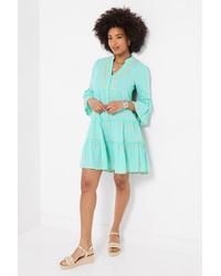 Joe Browns - Embroidered Tunic Mini Dress With Tiered Hem & Floaty Sleeves - Lyst