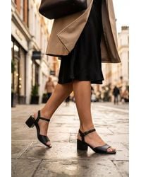 Spot on - Open Toe Ankle Strap Block Heel Sandals - Lyst