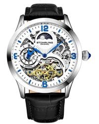 Stuhrling - Special Reserve Dual Time Automatic 44Mm Skeleton Watch - Lyst