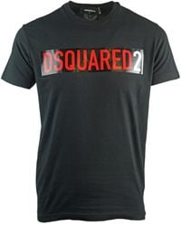 DSquared² - Cool Fit Block Logo Black T-shirt - Lyst