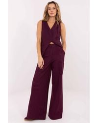 Love Lace - Striped High Waist Wide Leg Palazzo Trousers Style 221430 - Lyst