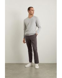 Burton - Regular Fit Charcoal Chino Trousers - Lyst