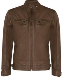 Infinity Leather - Leather Rock Racing Quilted Biker Jacket - Lyst