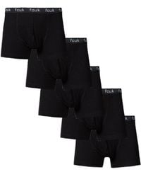 French Connection - Black 5 Pack Cotton Fcuk Boxers - Lyst