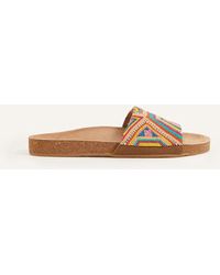 Accessorize - Geometric Beaded Cork Footbed Sandals - Lyst