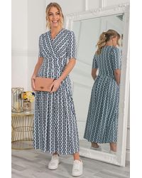 Jolie Moi - Genesis Wrap Front Maxi Dress - Lyst