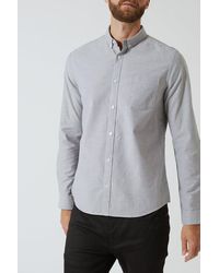 Burton - Grey Mist Long Sleeve Oxford Shirt - Lyst