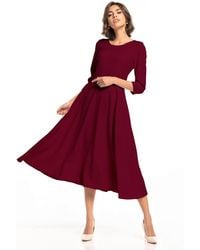 Love Lace - Classic Stretch Maxi Dress With Zip & 3/4 Sleeves - Lyst