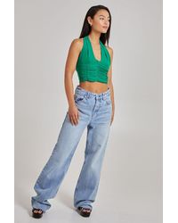 Pink Vanilla - Gathered Halter Neck Slinky Top - Lyst
