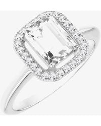 T.H.Baker - Cubic Zirconia Halo Ring 8.84.8789 - Lyst