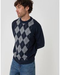 Threadbare - Argyle Crew Neck Jumper - Lyst