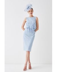 Coast - Lace And 3d Floral Bodice Overlay Midi Dress - Lyst