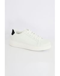 Brave Soul - Faux Leather Chunky Sole Lace Up Trainer - Lyst