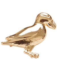 Fable England - Gold Puffin Brooch - Lyst