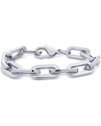 Jewelco London - Stainless Steel Oval Paperclip Form Chain Bracelet 12Mm 8" 20Cm - Lyst