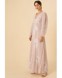 Monsoon - 'sammie' Embroidered Maxi Dress - Lyst
