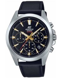 G-Shock - Edifice Black Chronograph Watch Efv-630l-1avuef - Lyst