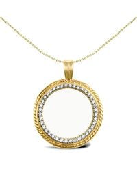 Jewelco London - 9Ct Rope Frame Full Sovereign Coin Mount Pendant Cz Bezel - Lyst